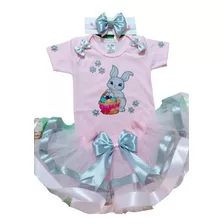 Conjunto Infantil Fantasia Coelho Coelhinho Da Páscoa Lindo.