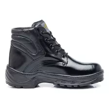 Bota Coturno Tenis Militar Masculino Couro Legitimo Policia.