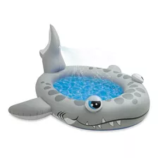 Pileta Inflable Tiburón Intex Sandy Shark Spray Pool 57433 159l Gris