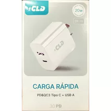 Cargador Dual 20w Carga Rápida Para Samsung iPhone Motorola