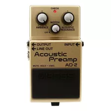 Pedal Boss Ad-2 Acoustic Preamp Violão Pré Amplificador Di