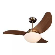 Ventilador De Teto Tron Solano Cobre Com 3 Pás De Mdf, 1100 mm De Diâmetro 127 v