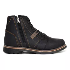 Bota Altura Rafarillo +7cm Couro Preto 36001