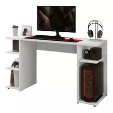 Mesa Escrivaninha Para Computador Ou Escritório Gamer Cor Branco