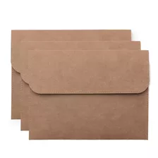Kit Com 3 Pastas Envelope Kraft Escritorio Documento Office