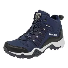 Zapato Hiking Ram R528 Color Marino Para Hombre Tx3