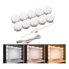 Bombillos Set 10 Led P/espejo Maquillador Decora 3000-6500 K