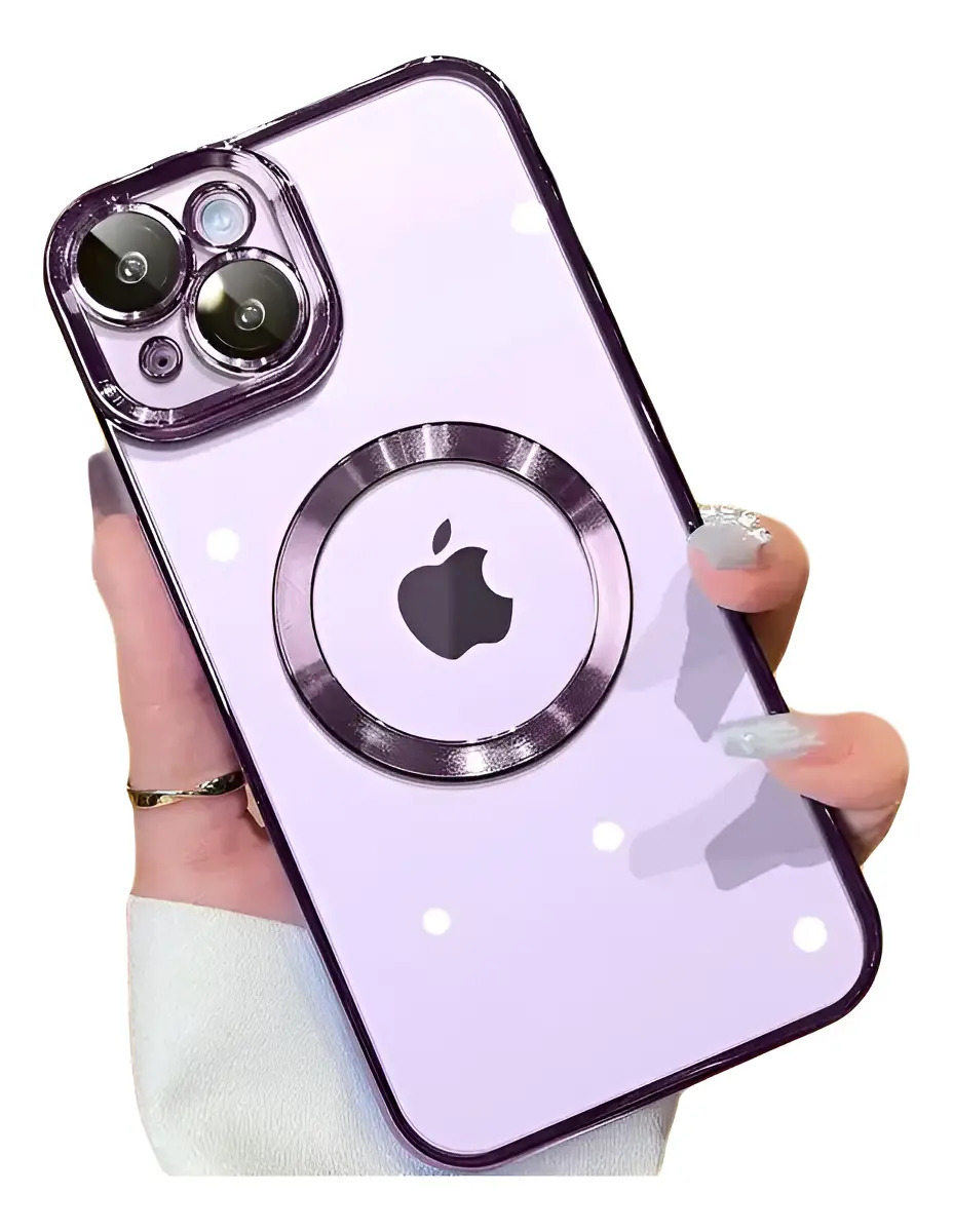 Funda Para iPhone 13 Magsafe Metalizada Cubre Camara