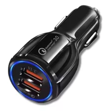 Cargador Para Auto Con Quick Charge 3.0 Qc Doble Usb Carga Rápida Universal Amitosai Mts-carqc3 Negro