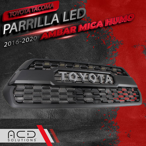 Parrilla Tacoma Toyota 2020 Con Luz Led Emblema Plateado Foto 3