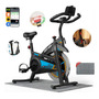 Bicicleta Ergométrica Spinning Rmira Com Bluetooth E Roda De Inércia De 14 Kg Azul