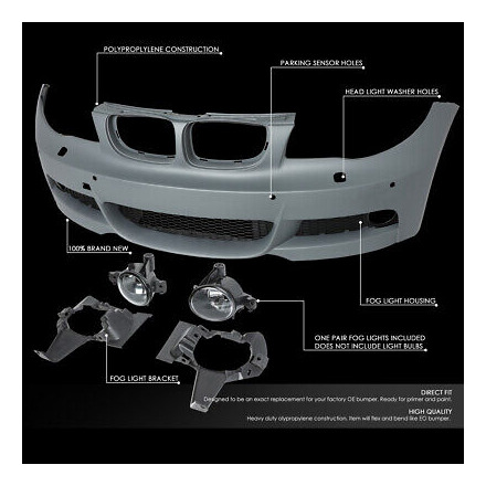 For 08-13 Bmw 125i/128i/135i E88 M-tech Style Front Bumper Foto 2