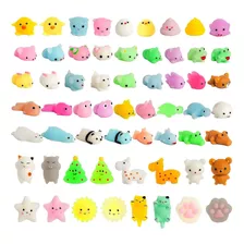 50 Squishy Mochi Animals Antiestres Random Souvenir 3cm 