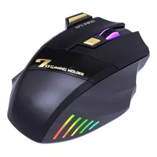 Mouse Gamer Led Usb 3200dpi Óptico Sem Fio Click Silencioso 