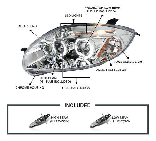 Par Faro Led Mitsubishi Eclipse Gs 2006 2.4l Foto 2