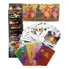 Pack 40 Cartas Pokémon 10 Doradas, Arcoíris, Negras Y Platea