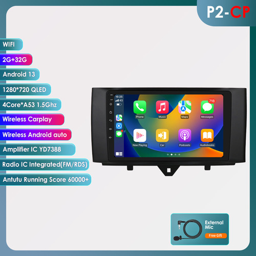 Estreo Carplay 2+32g Para Mercedes-benz Smart Fortwo2011-15 Foto 2