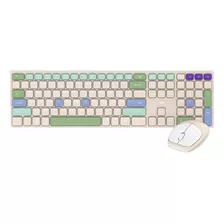 Kit Teclado Y Mouse Inalambrico Wk895 Office Gopop Fantech ©