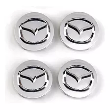 Kit De 4 Centros De Rin Cromados Mazda 3 2004-2009 56 Mm