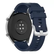 Pulseira De Silicone Para Huawei Watch Gt2 Gt3 46mm Gt 2 Pro Cor Azul-escuro Largura 22 Mm
