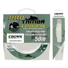 Linha Pesca Mono Pro Tamba Leader Crown 50m 0.47mm Chicote Cor Transparente