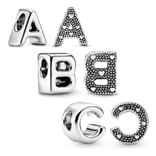 Charms Abecedario Pandora Plata S925 Con Joyero De Regalo