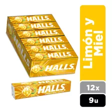 Halls Caramelos Duros Sabor Limon Con Miel Pack 12 X 9 Un