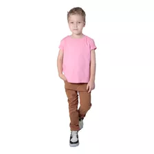 Camiseta Camisa Infantil Básica Algodão Lisa Criança Premium