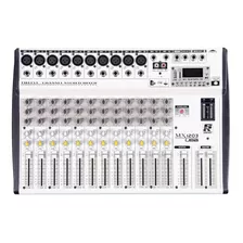 Mesa 12 Canais Staner Usb Bluetooth Fm Mixer Phantom Power 4