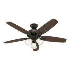 Ventilador De Techo Hunter Builder Plus Bronce Con 5 Aspas Color Brazilian Cherry Y Harvest Mahogany, 52 De Diámetro 120 v