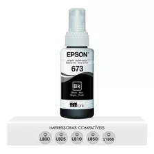 Refil Tinta Epson 673 Preta - L800 L805 L810 L850 L1800