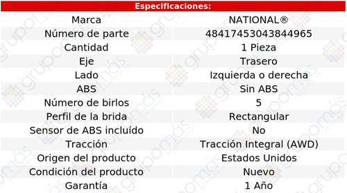 Maza Tras Izq/der Sin Abs National Nissan Qashqai 17 A 19 Foto 4