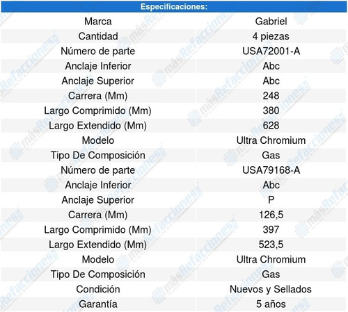 Kit 4 Amortiguadores Lincoln Mark Lt V8 5.4l 05-08 Foto 4