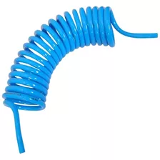 Mangueira De Poliuretano (pu) Espiral Azul 8mm X 5m