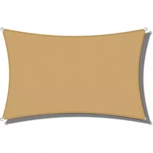 Media Sombra Toldo Vela Rectangular Beige 90% 3m X 4m 