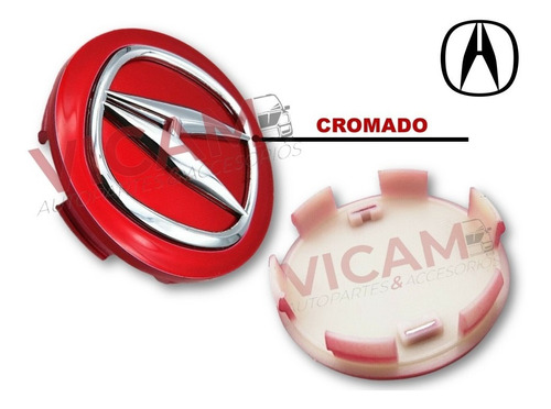 Kit De Centros De Rin Acura Tl 2008-2014 69 Mm (rojo) Foto 4