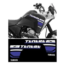 Kit Adesivo Tanque Yamaha Tenere 250 2018 Preto 047 Cor Tenere 250 2018 Preta