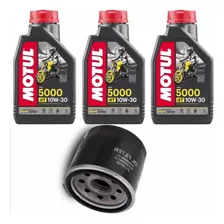 Kit Troca Óleo 3l Motul 5000 10w30 + Filtro Honda Cb 500x 14