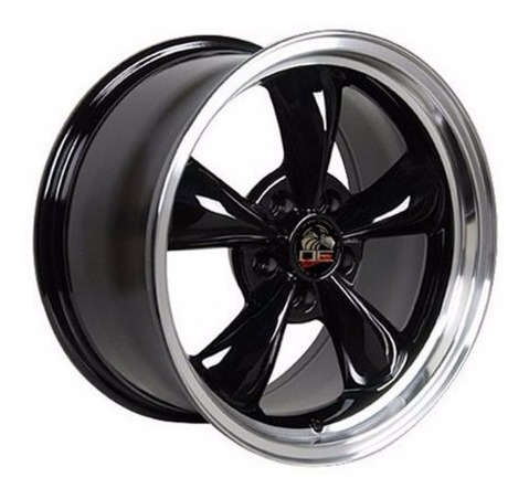 Juego De 4 Rines Bullit Negros 17x9 Para Ford Mustang 94 04 Foto 2