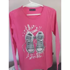 Remera Rosa De Algodón Marca Mimo T:10