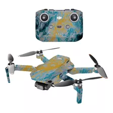 Skin De Vinilo Para Drone Dji Mini 2 - Marmol Oceano.