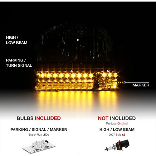 Set Faros Negros Con Seal Led Para Ford Superduty Foto 3