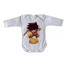 Body Bebê Luxo Mini Dragon Ball Goku Super Herói Japones