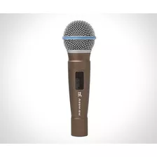 Microfone Com Fio Dinamico Vocal Tsi A68m-sw Aluminium Serie Cor Marrom