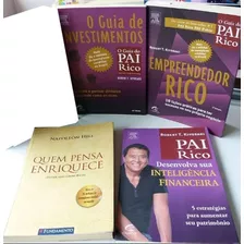 Kit Pai Rico Pai Pobre (4) - Guia De Investimentos + Inteligência Financeira - Quem Pensa Enriquece