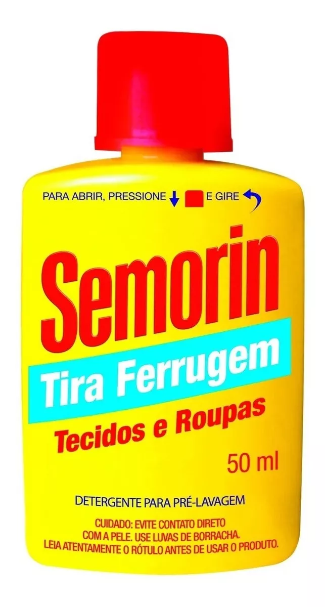 Semorin Tira Ferrugem Detergente Líquido Pré Lavagem 50ml