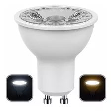 Lampara Led Dicroica 7w Gu10 220v Foco Calido Frio Full Color De La Luz Blanco Frío