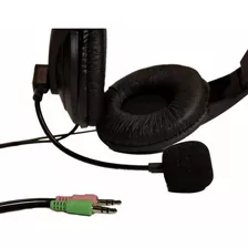 Audífonos Con Micrófono Omega Diadema En Cuero Auriculares