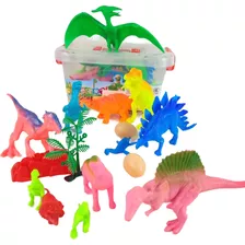 Juguete Dinosaurios Set Maleta + 10 Dinosaurios 