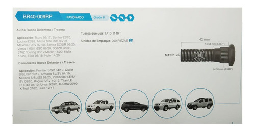 Birlos Rueda Tras 12pzs Nissan Pathfinder 2001 Foto 4